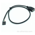 USB2.0 weibliches Kabel Dual USB Panel Mount